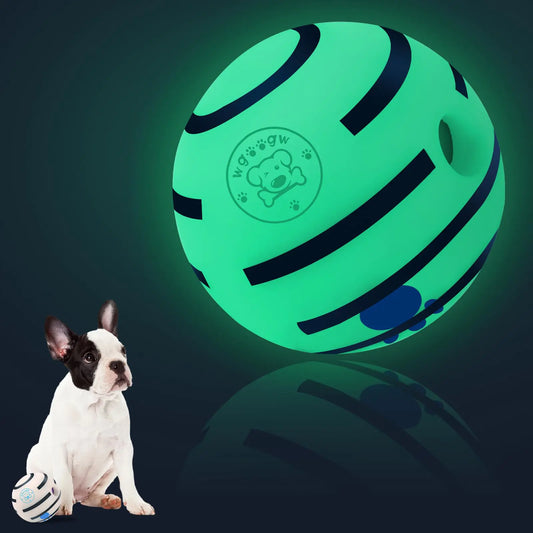 Squeaky Ball for Dogs, Interactive Glow Ball, Toys for Small Dogs Durable 3.15inch